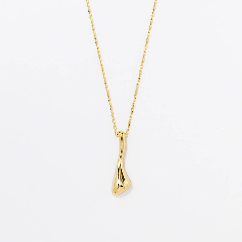 Droplet Necklace in 10K Yellow Gold