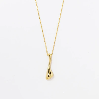 Droplet Necklace in 10K Yellow Gold