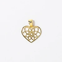 Wired Heart Pendant in 10K Yellow Gold