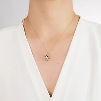 Diamond Cluster Necklace in 10K Yellow Gold (0.23 ct tw)