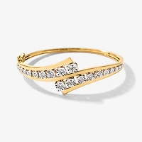Diamond Bangle in 10K Yellow and White Gold (1.25 ct tw)