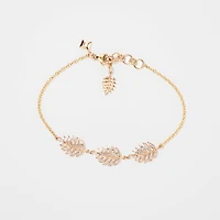 Leaf Diamond Bracelet in 10K Yellow Gold (0.20 ct tw)
