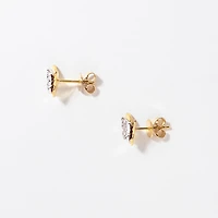 Diamond Butterfly Earrings in 10K Yellow and White Gold (0.13 ct tw)