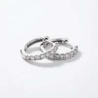 Diamond Hoop Earrings in 10K White Gold (1.00 ct tw)