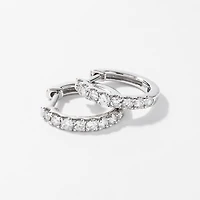 Diamond Hoop Earrings in 10K White Gold (0.50 ct tw)