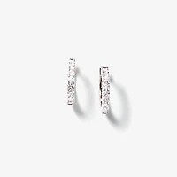 Diamond Hoop Earrings in 10K White Gold (0.75 ct tw)