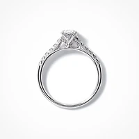 Lab Grown Oval Cut Diamond Engagement Ring 14K White Gold (1.25 ct