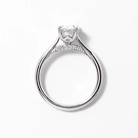 Lab Grown Oval Cut Diamond Engagement Ring 14K White Gold (1.57 ct