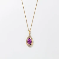 10K Amethyst Pendant in 10K Yellow Gold