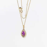 10K Amethyst Pendant in 10K Yellow Gold