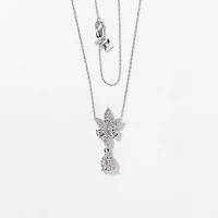 Diamond Cluster Necklace in 10K White Gold (0.50 ct tw)