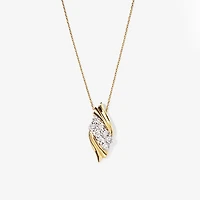 Diamond Cluster Pendant in 10K Yellow Gold (0.25 ct tw)