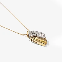 Diamond Cluster Pendant in 10K Yellow Gold (0.25 ct tw)
