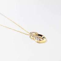 Diamond Moon Pendant in 10K Yellow Gold (0.25 ct tw)