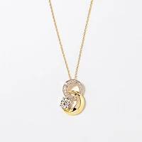 Diamond Moon Pendant in 10K Yellow Gold (0.25 ct tw)