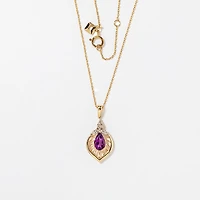 Amethyst Pendant in 10K Yellow Gold