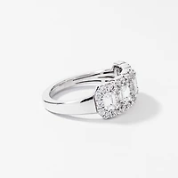 Diamond Cluster Ring 14K White Gold (1.50 ct tw)
