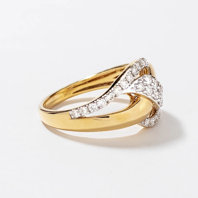 Diamond Cluster Ring 10 Yellow and White Gold (0.50 ct tw)