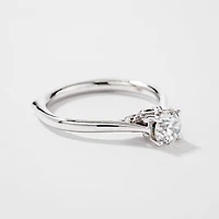 -Tara- Diamond Engagement Ring With Sapphire Accents 14K White Gold