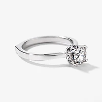Holly- Diamond Engagement Ring With Sapphire Accents 14K White Gol