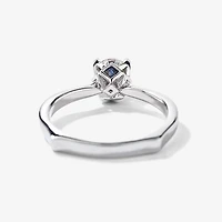 Holly- Diamond Engagement Ring With Sapphire Accents 14K White Gol