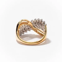 Diamond Cluster Ring 10K Yellow and White Gold (0.75 ct tw)