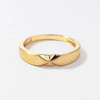 Men's Point Ring 10K Yellow Gold