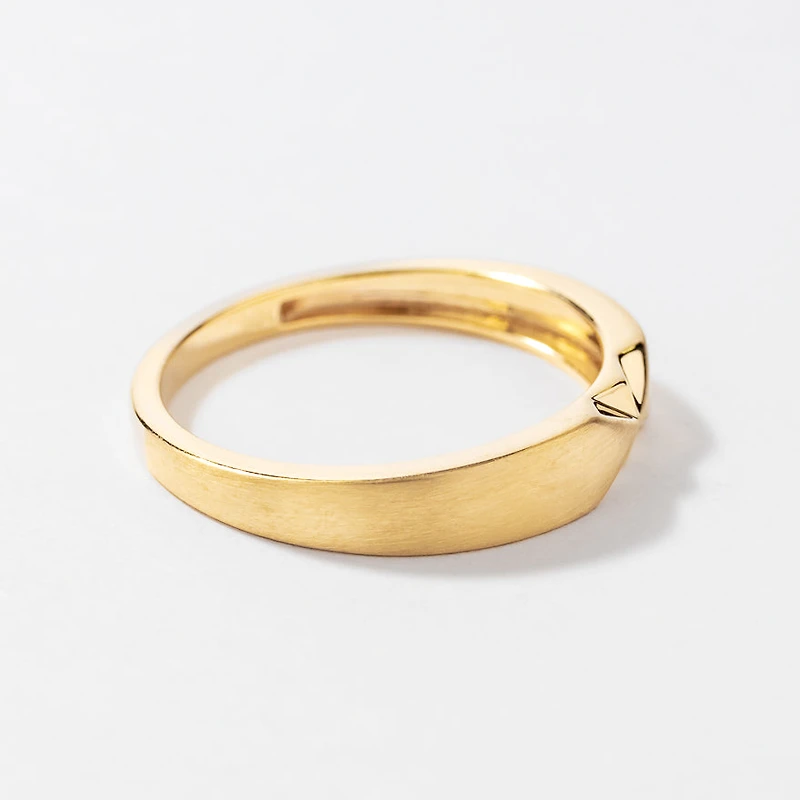 Men's Point Ring 10K Yellow Gold