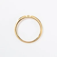 Ladies Brushed Gold Diamond Band 10K Yellow (0.02 ct tw)