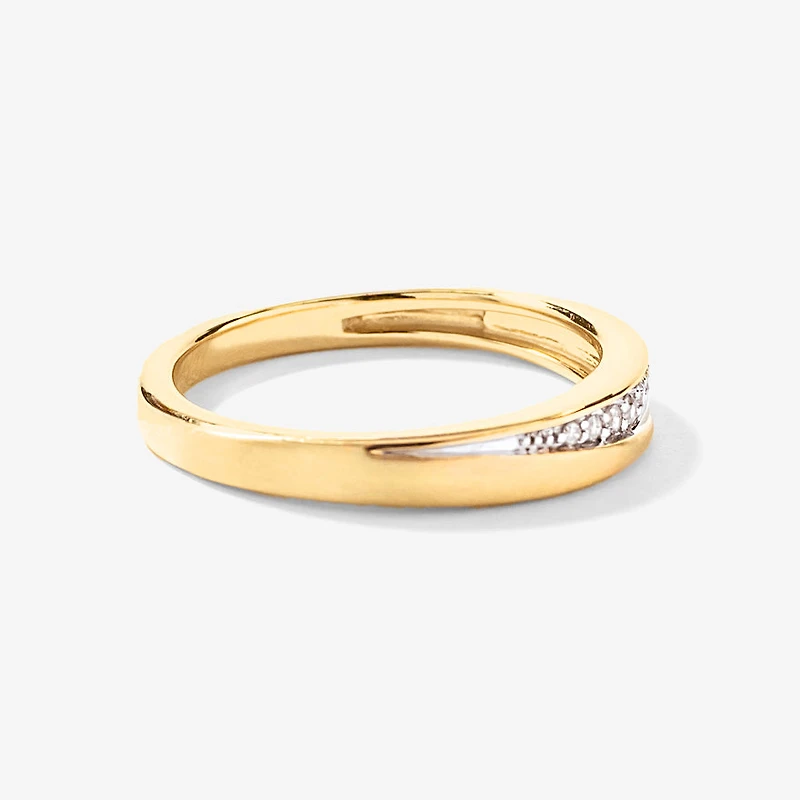 Diamond Wedding band 10K Yellow Gold (0.04 ct tw)