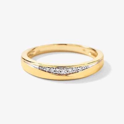 Diamond Wedding band 10K Yellow Gold (0.04 ct tw)