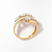 Diamond Cluster Ring 10K Yellow Gold (0.70 ct tw)