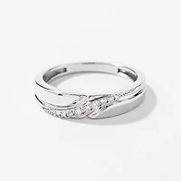 Ladies Diamond Wedding Band 10K White Gold (0.06 ct tw)