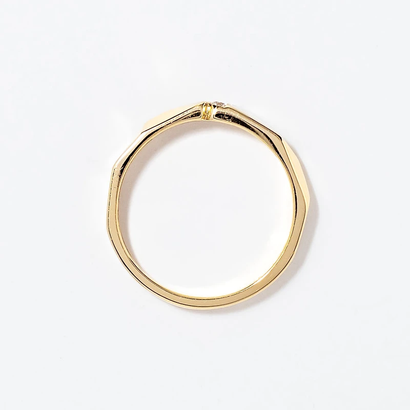 Geometric Wedding Band 10K Yellow Gold (0.05 ct tw)