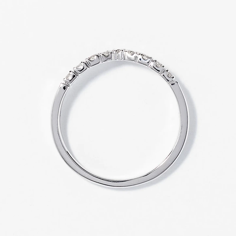 V Shape Diamond Anniversary Band 14K White Gold (0.25 ct tw)