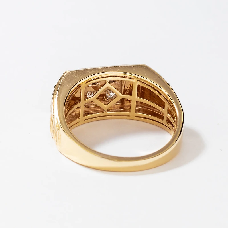Men’s Diamond Ring 10K Yellow Gold (0.16 ct tw)