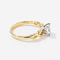 Diamond Cluster Ring 10K Yellow and White Gold (0.16 ct tw)