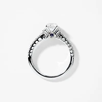 Diamond Engagement Ring With Sapphire Accents 14K White Gold (1.22