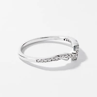 V Shape Diamond Wedding Band 14K White Gold (0.13 ct tw)