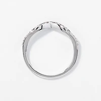 V Shape Diamond Wedding Band 14K White Gold (0.13 ct tw)
