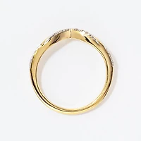 V Shape Diamond Wedding Band 14K Yellow Gold (0.13 ct tw)