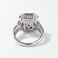 Amethyst Ring 10K White Gold