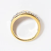 Diamond Cluster Ring 10K Yellow and White Gold (0.35 ct tw)