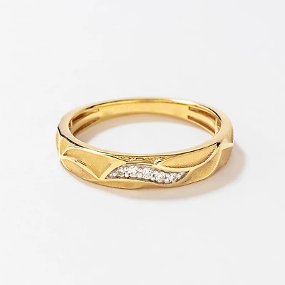Diamond Wedding Band 10K Yellow Gold (0.04 ct tw)