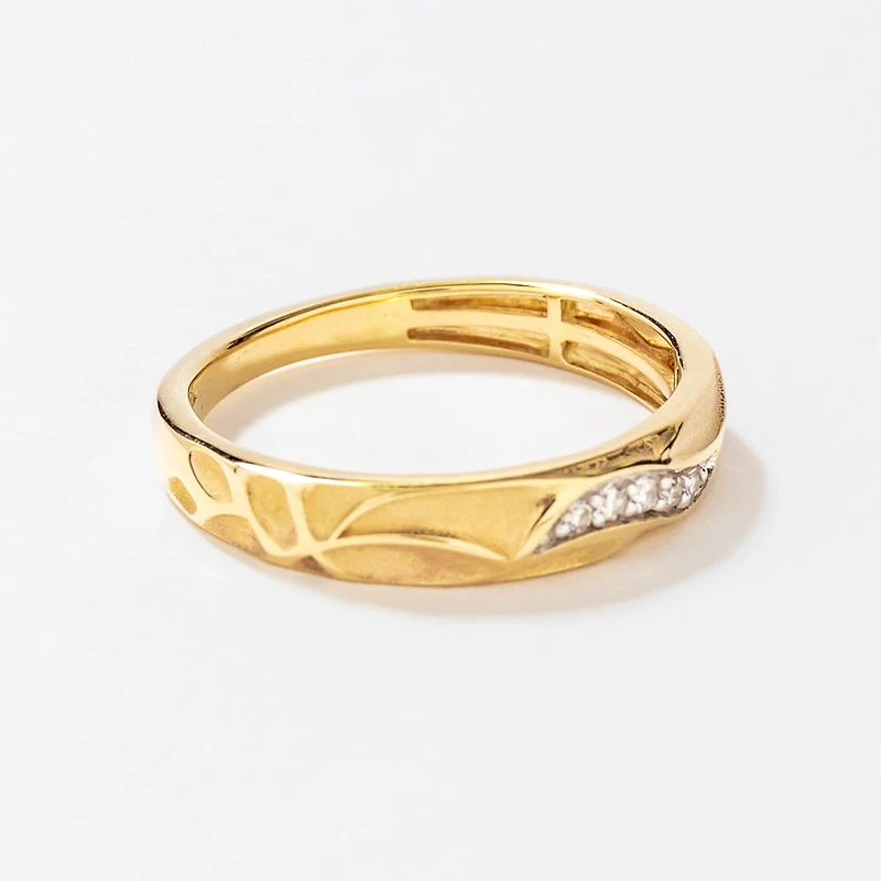 Diamond Wedding Band 10K Yellow Gold (0.04 ct tw)