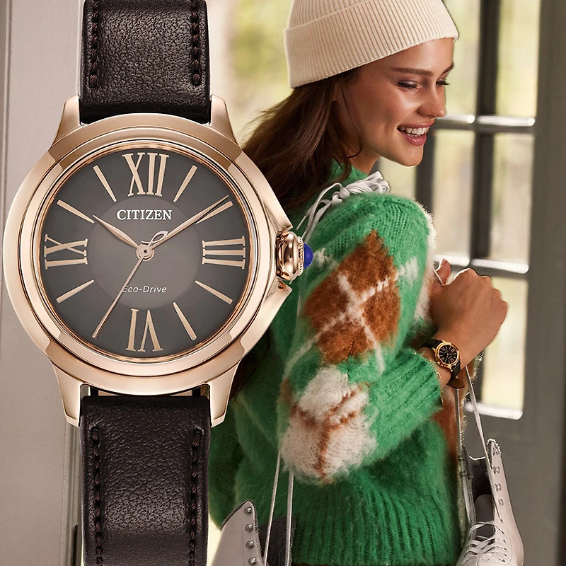 Citizen Eco-Drive Ceci Brown Dial Watch | EM1163-09X