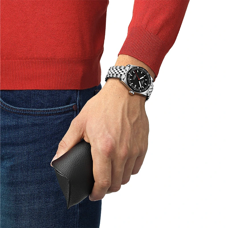 Tissot PR516 Powermatic 80 Black Dial Watch | T1494071105100
