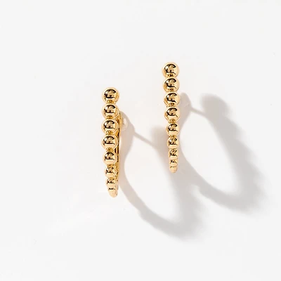 Ball Leaver Back Earrings in 10K Yellow Gold