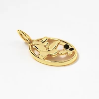 Oval Butterfly Pendant in 10K Yellow Gold