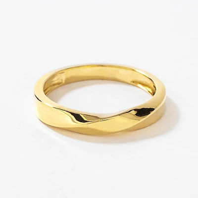 Men's 4mm Twist Wedding Band 10K Yellow Gold